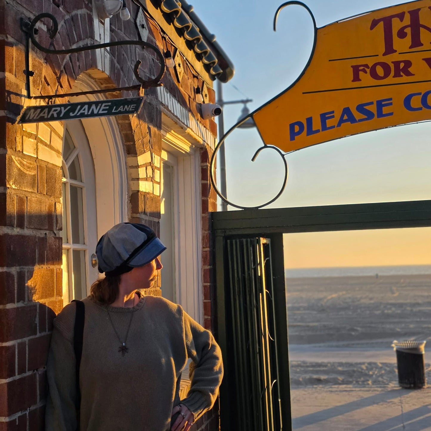 Mix Denim Upcycled Jean Newsboy cap mid weight