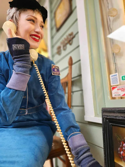 Soft Cash-mere Blue mix Jax fingerless gloves