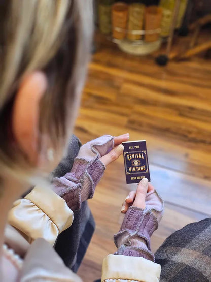 Soft Cash-mere Purple mix Jax fingerless gloves