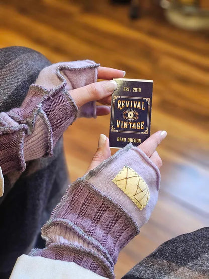 Soft Cash-mere Purple mix Jax fingerless gloves