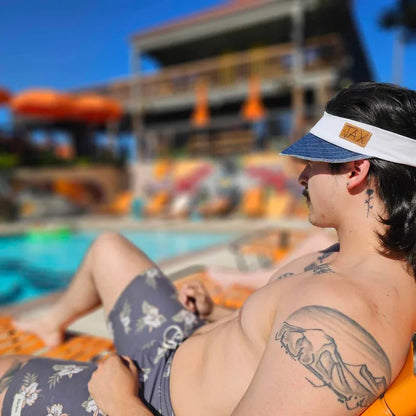 Upcycled Denim jeans choose your band Visor