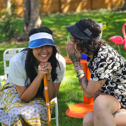 Upcycled Cream Corduroy choose your band Visor