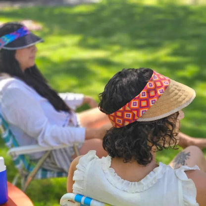 Upcycled Cream Corduroy choose your band Visor