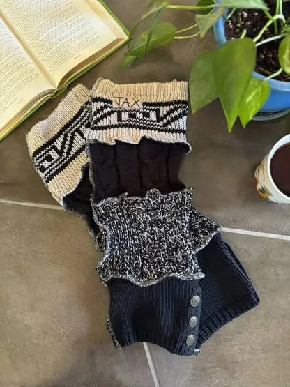 Choose your Base color Upcycled sweater Legwarmers