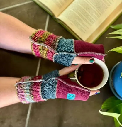 Upcycled Choose the Color sweaters Fingerless texting gloves