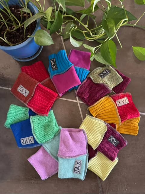 Upcycled Choose the Color sweaters Fingerless texting gloves