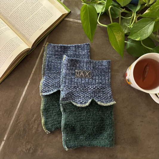 Upcycled sweater Ocean JAX Legwarmer
