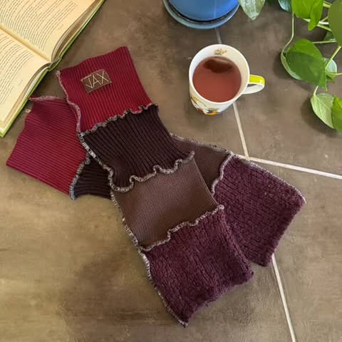 Choose your Base color Upcycled sweater Legwarmers