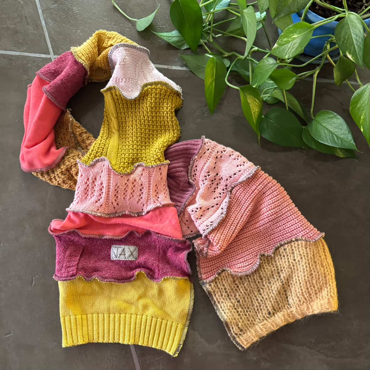 Choose your Upcycled Sweater Open long Scarf