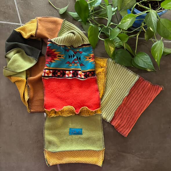 Choose your Upcycled Sweater Open long Scarf