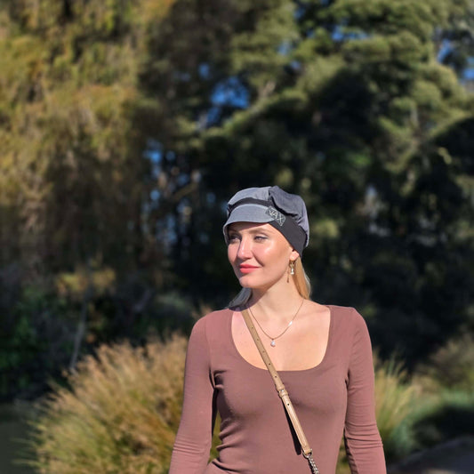 Mixed Old Man Gray Mix Pants Newsboy cap