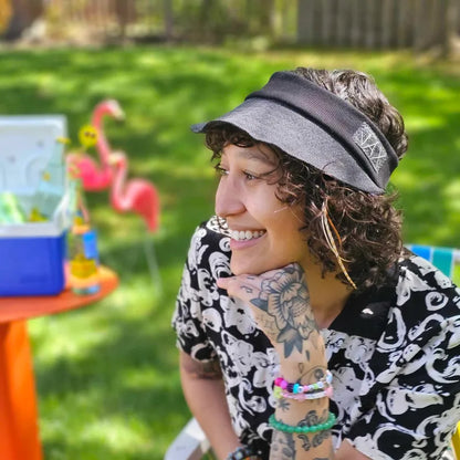 Upcycled Denim jeans choose your band Visor