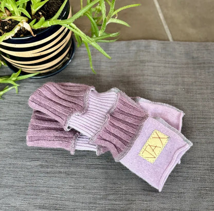 Soft Cash-mere Purple mix Jax fingerless gloves