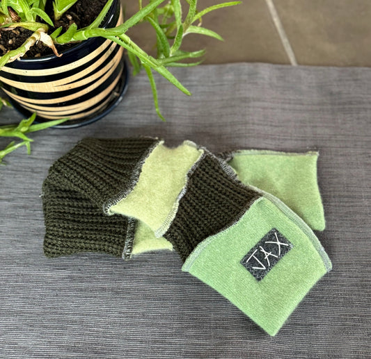 Cashmere Green mix Jax texting gloves