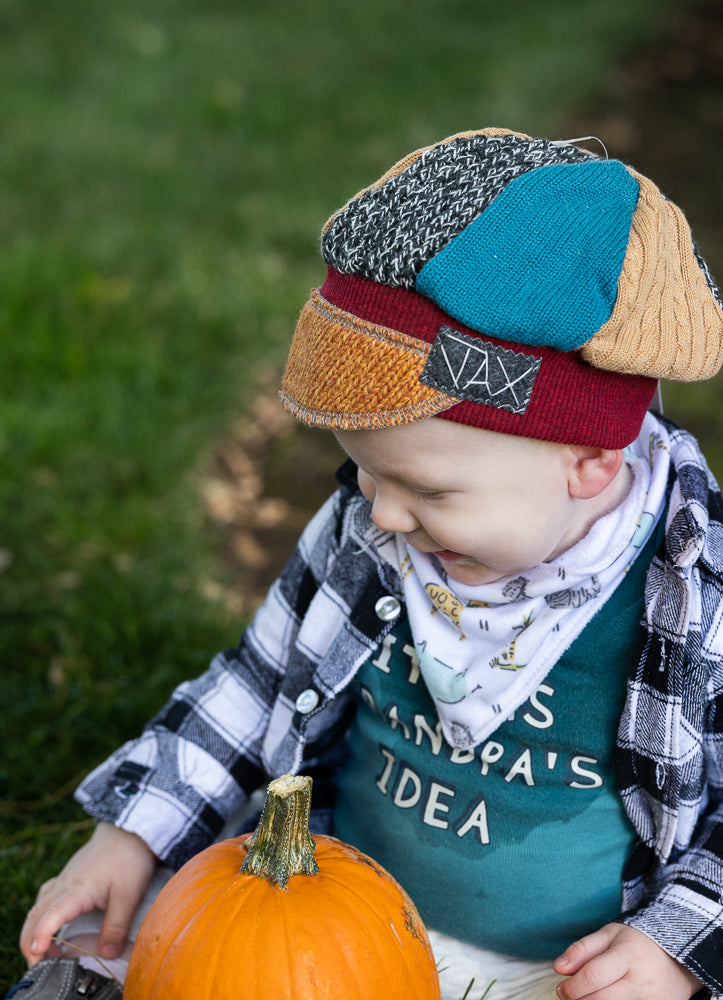 Choose your colors mixed sweater Newsboy/girl beanie