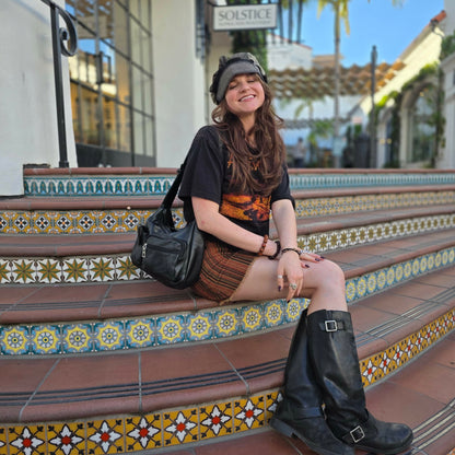 Mixed Old Man tweedy Pants Newsboy beanie