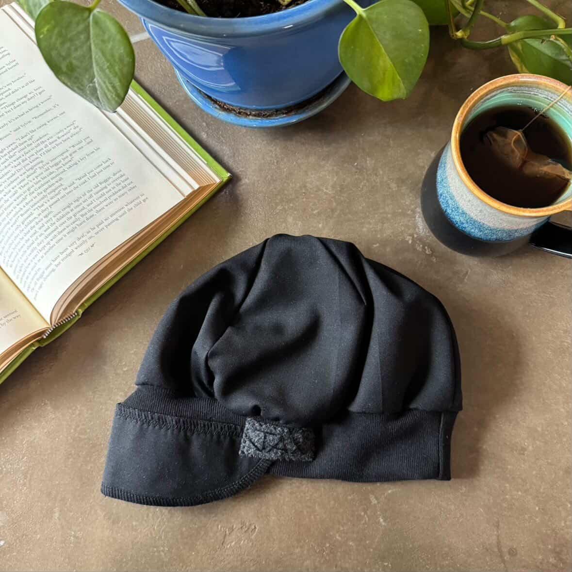 Light weight Upcycled from Business woman black slacks Newsboy