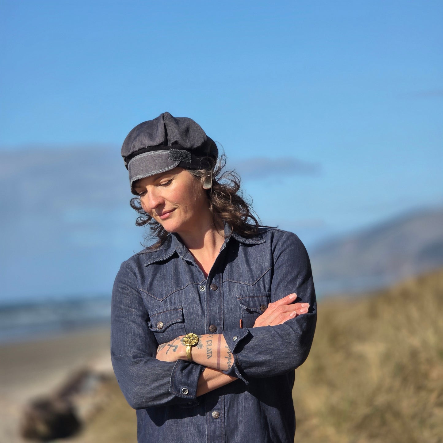 Mixed Old Man Gray Mix Pants Newsboy cap