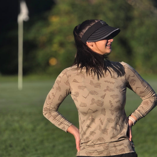 Upcycled Black on black stretch band Sun Visor