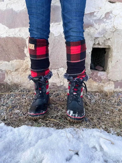 Fleece Buffalo Plaid JAX Legwarmer
