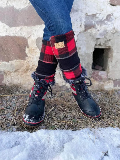 Fleece Buffalo Plaid JAX Legwarmer