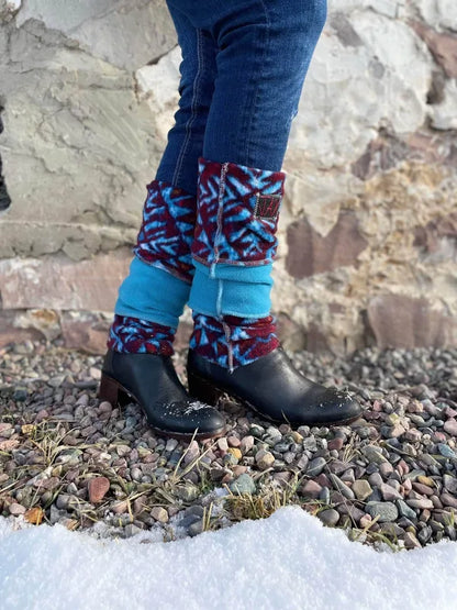 Fleece Aztec Teal JAX Legwarmer
