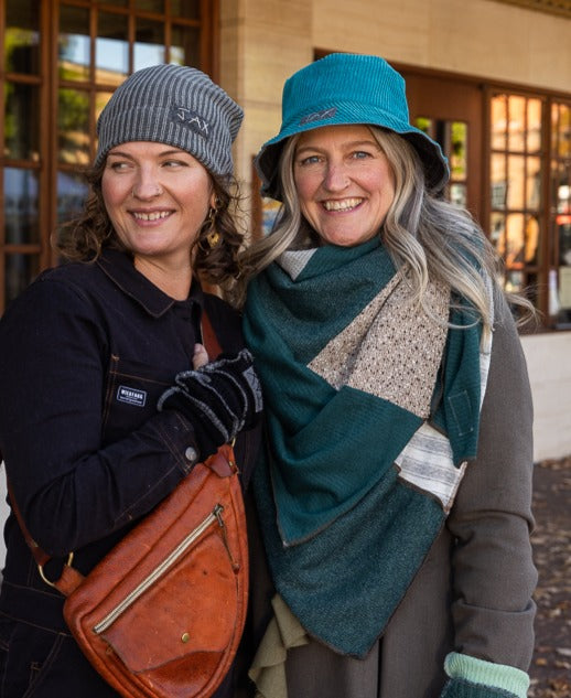 Upcycled Grey Ribbed JAX Slouchie Beanie