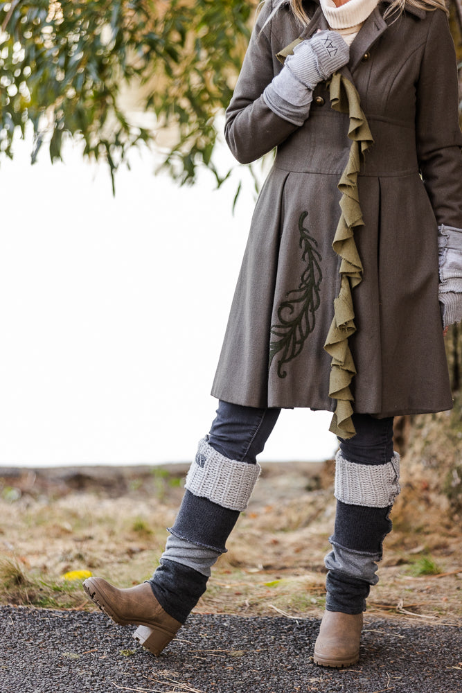 Grey and Grey Fall JAX Legwarmer