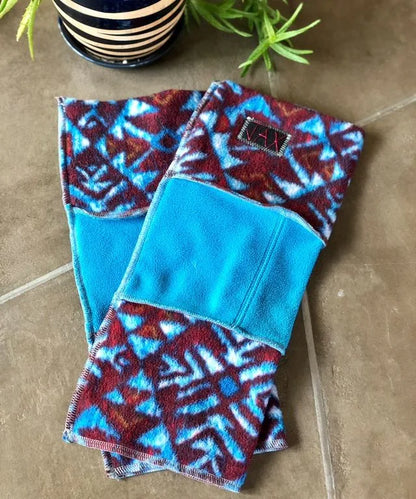 Fleece Aztec Teal JAX Legwarmer