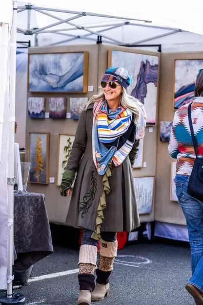 Upcycled Mix Fall wool flannel midweight Newsboy cap