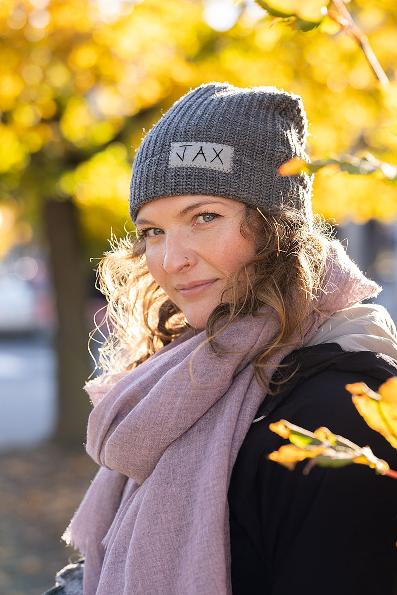 Dark Grey thick JAX Slouchie Beanie