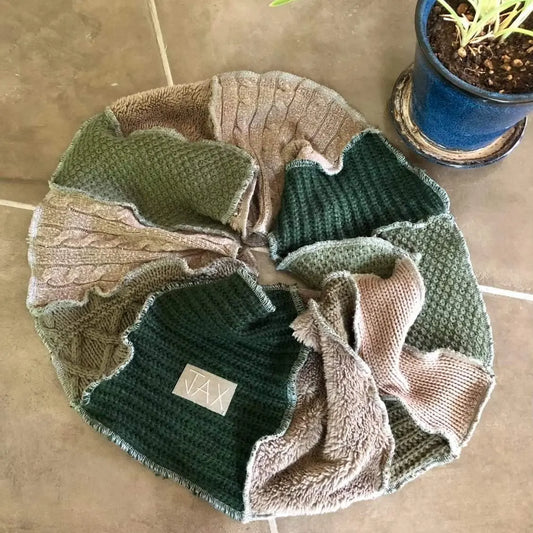 Jax upcycled Fungi Fern infinity scarf